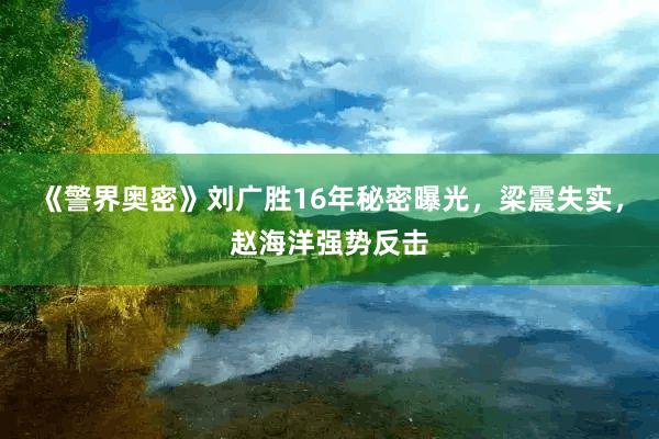 《警界奥密》刘广胜16年秘密曝光，梁震失实，赵海洋强势反击